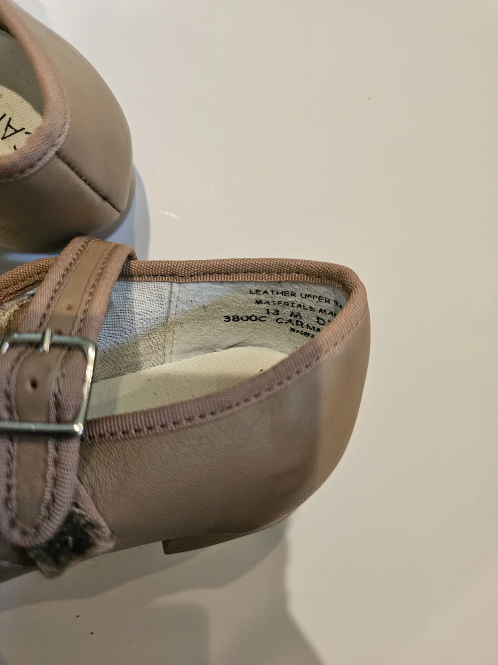 Capezio Girls' Brown Mary Jane Tap Shoes with Buckle Strap